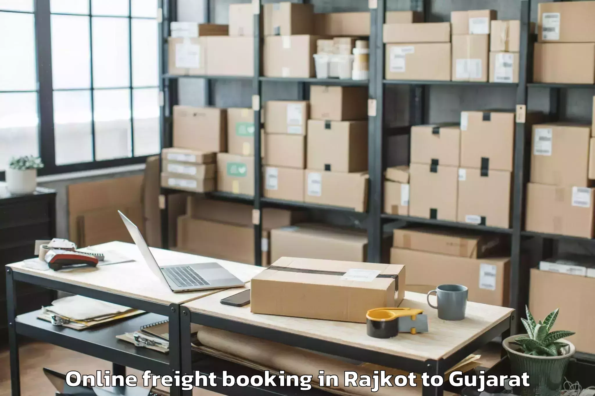 Expert Rajkot to Dediapada Online Freight Booking